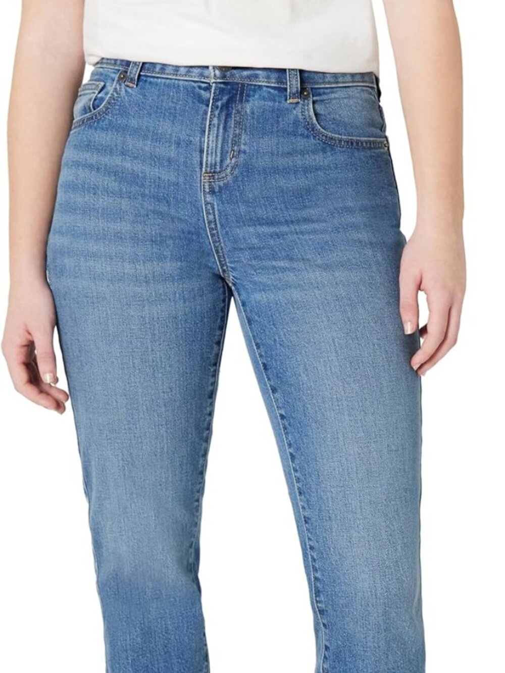 Amazon Essentials Girls' SZ14 Medium Stretch Mid-Rise Straight-Fit Jeans
